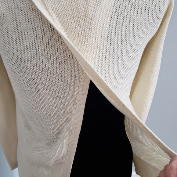 NWT Love by Design Embellished Neckline Split Back Cream Knit Sweater Large - Picture 9 of 12